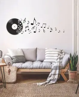 Nálepka na stenu - Vinyl s notami