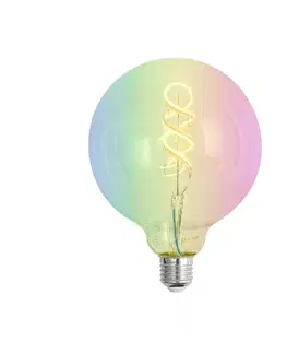 Inteligentné stmievateľné LED žiarovky E27 G125 RGBW 4W 250lm 2700K