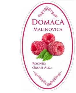 Kinekus Samolepka na fľašu MALINOVICA domáca 16ks etikiet
