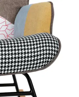 Hojdacie kreslo PW2, patchwork