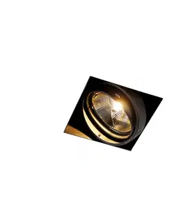 Zápustený reflektor čierny GU10 AR111 bez rámu - Oneon