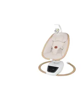 Lionelo - Detská hojdačka s melódiou OLIVIA Beige Natural + diaľkové ovládanie 5903771720922