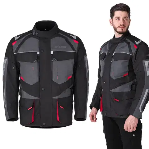 W-TEC Burdys Evo čierno-šedo-červená - M
