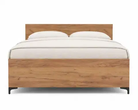 Posteľ Ribeiro so zdvíhacím roštom dub craft
