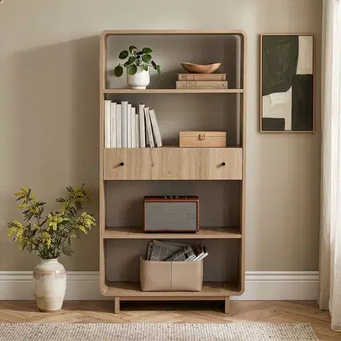 Knižnica Senza 78 cm dub Castello medový