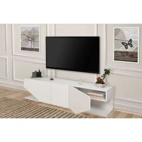 Televízny stolík Inci White