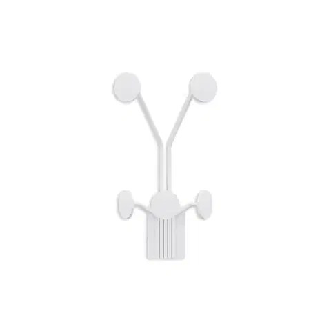 Nástenný kovový háčik Giraffe 24 cm biely