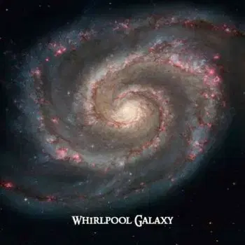 (D) 3D pohľadnica štvorec Whirpool Galaxy