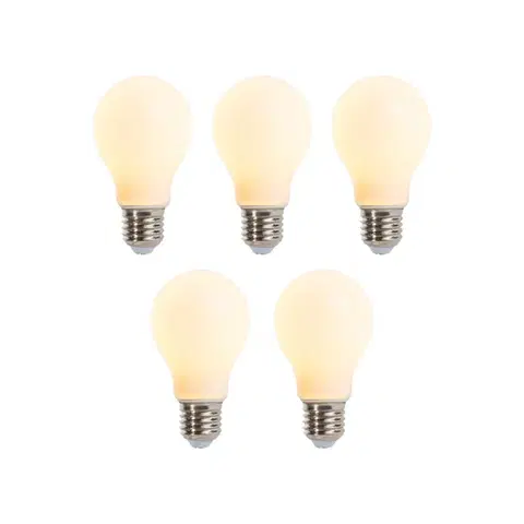 Sada 5 stmievateľných LED žiaroviek E27 A60 matná 5W 380lm