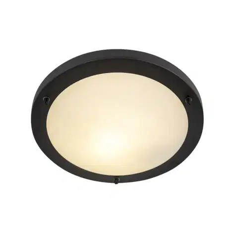 Inteligentné stropné svietidlo čierne 31 cm vrátane WiFi A60 IP44 - Yuma