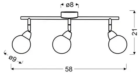 LED stropné svietidlo SMD Bolo chróm
