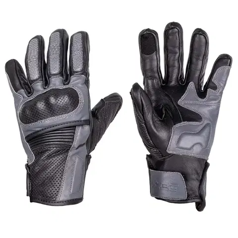 Kožené moto rukavice W-TEC Boldron Farba čierno-šedá, Veľkosť M