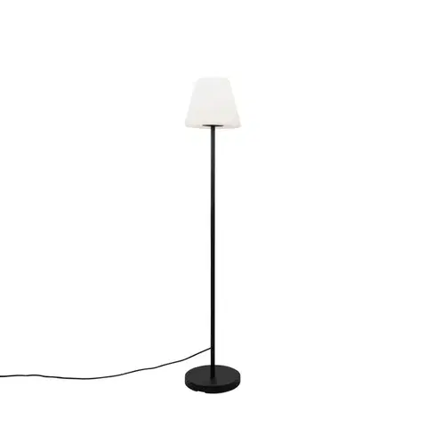 Inteligentná moderná vonkajšia stojaca lampa s čiernym tienidlom bielym vrátane WiFi A60 - Virginia