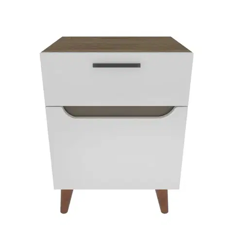 Nočný stolík Losso - White, Oak