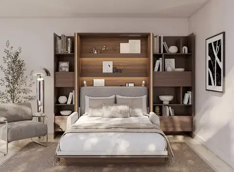Dig-net nábytok Sklápacia posteľ Lenart BED CONCEPT BC-02 dub dunin | 120 x 200 cm