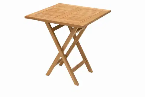 DEOKORK Záhradný skládací stôl ILLA 70x70 cm (teak)
