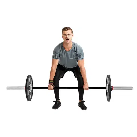 Vzpieračská tyč s ložiskami inSPORTline OLYMPIC OB-86 MTBH4 220cm/50mm • 20kg • do 450kg • bez objímok
