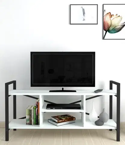 TRIER televízny stolík, biela