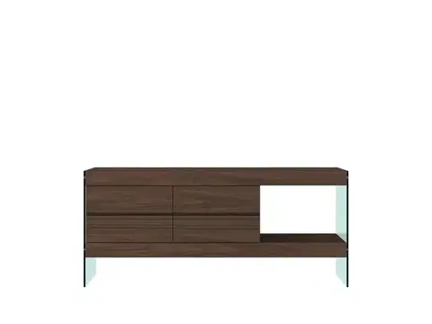 Komoda Soho 184 cm orech/číra