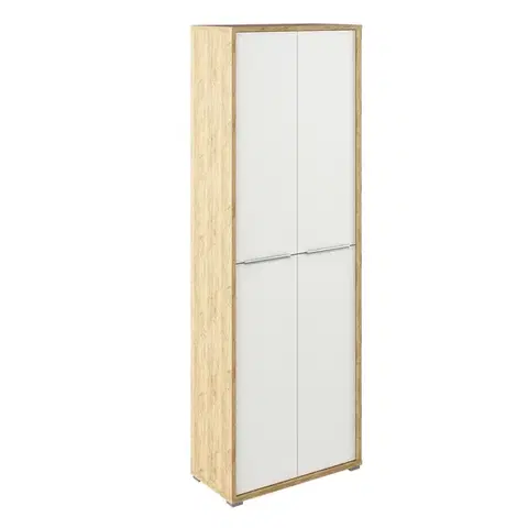 KONDELA Rioma Typ 05 policová skriňa dub artisan / biela