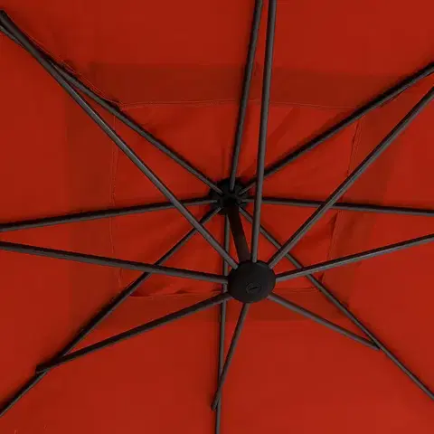 DEOKORK Slnečník výkyvný SULLA 2,5 x 2,5 m (rôzne farby) červená