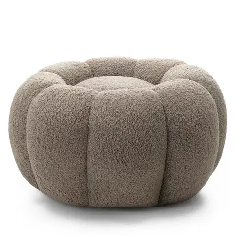Čalúnený taburet Perugia bouclé cappuccino