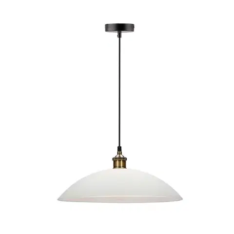 Závesná lampa Dexter 3, medená, 1x60W, E27, biele tienidlo
