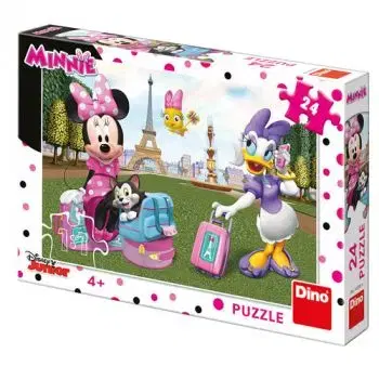 Puzzle Minnie v Paríži 24 Dino