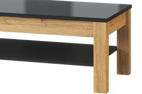 Konferenčný stolík Kama II 41 110 cm dub Camargue/čierny