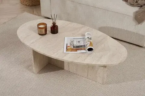 Konferenčný stolík Orba - Travertine