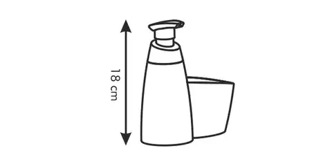 Tescoma dávkovač saponátu CLEAN KIT 350 ml, s miestom pre špongiu biela