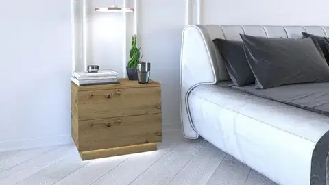 SELION S2 nočný stolík, dub artisan