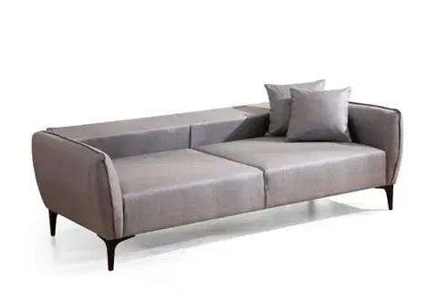 Trojmiestna rozkladacia pohovka Belissimo 220 cm sivá