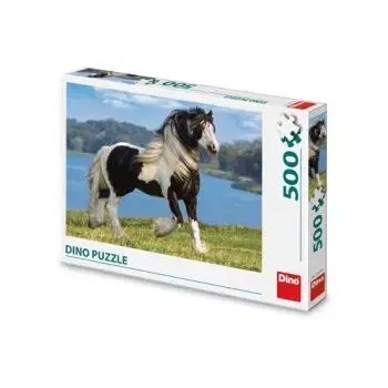 Puzzle Čiernobiely kôň 500 Dino
