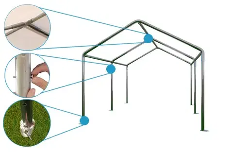 Záhradný párty stan 3x4m biela EKONOMY