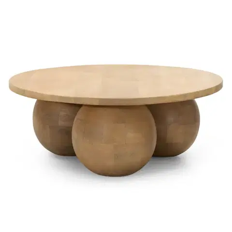 Konferenčný stolík Agostino 70 cm mangové drevo dub pieskový