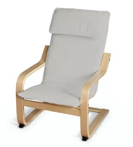 Dekoria Poťah na detské kreslo Poäng, svetlo - šedá, Poťah na kreslo Poäng - detské kreslo, Etna, 705-90