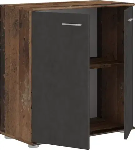 Komoda Maleta 3 71 cm Old Style dub matera/sivá