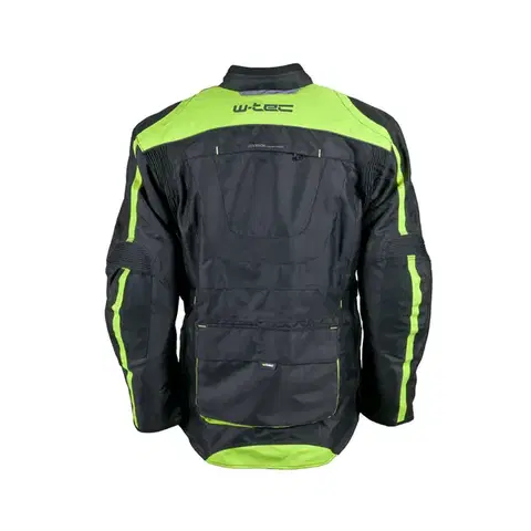 Pánska dlhá moto bunda W-TEC Glomnitz Farba čierno-zelená, Veľkosť S