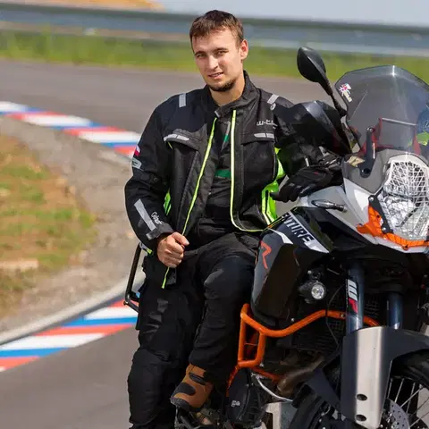 Pánske moto nohavice W-TEC Rusnac Farba čierno-zelená, Veľkosť 4XL