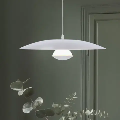 Závesná lampa biela LED 48cm Lund Ledea