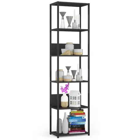 Regál LOFT 50 cm čierny
