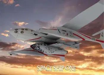 (B) 3D pohľadnica Space Ship One