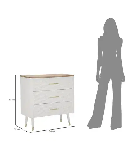 Komoda Matera 78 cm biela