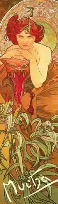Záložka Alfons Mucha – Smaragd - Alfons Mucha