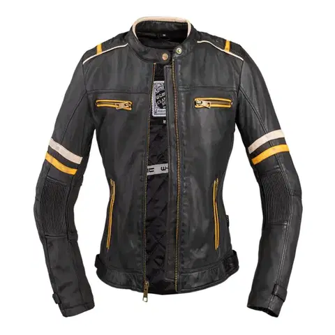 Dámska kožená moto bunda W-TEC Traction Lady Farba čierna, Veľkosť M