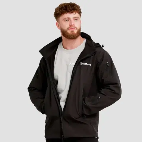 GymBeam Pánska bunda Softshell Black  MM