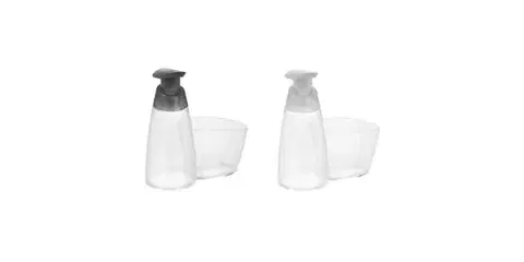 Tescoma dávkovač saponátu CLEAN KIT 350 ml, s miestom pre špongiu biela