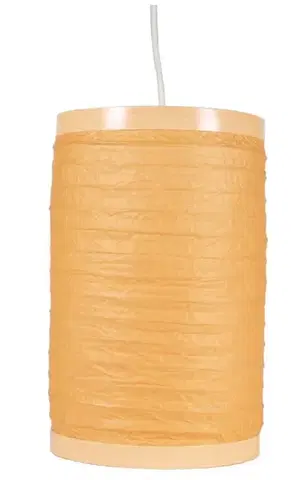 Závesná lampa z papiera oranžová 60W E27 Feng