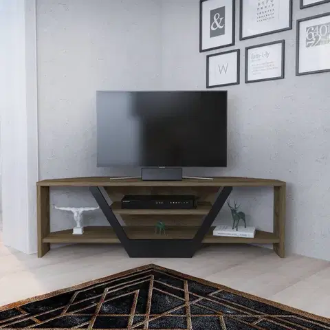 TV stolík Sares - Oud Oak, Black